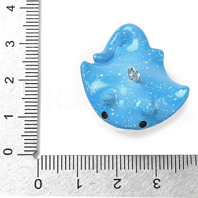 Marine Theme Opaque Resin Pendants RESI-P047-01F-P-1