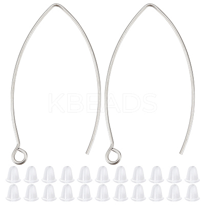 200Pcs 316 Surgical Stainless Steel Earring Hooks STAS-BBC0006-25-1