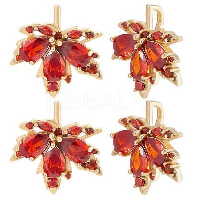 8Pcs Brass Cubic Zirconia Pendants KK-BBC0005-78-1