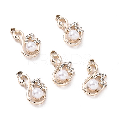 Alloy Crystal Rhinestone Pendants ALRI-H004-12KCG-1