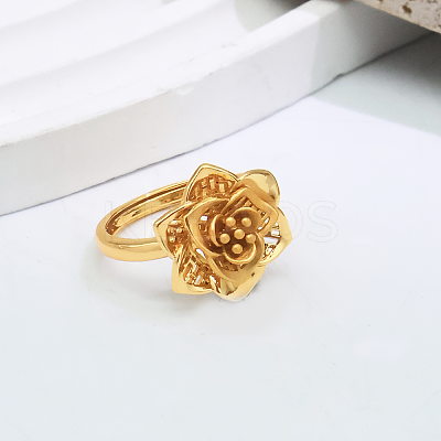 Adjustable Brass Open Cuff Rings for Women JT1474-2-1