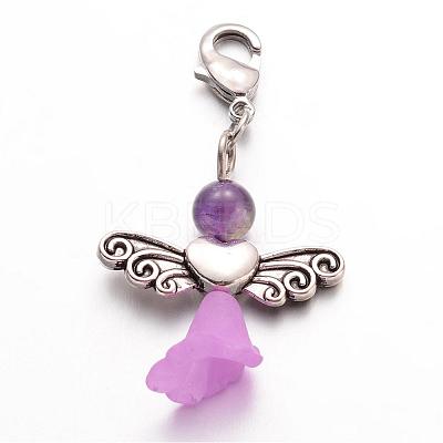Natural Mixed Stone Pendant HJEW-JM00212-1