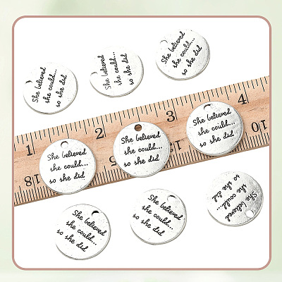 50Pcs Tibetan Style Alloy Pendants TIBE-SC0002-28-1