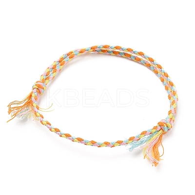 5Pcs 5 Color Macrame Cotton Cord Bracelets Set AJEW-FZ00002-1