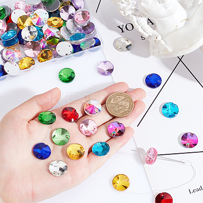 100Pcs 10 Colors Cone Shape Sew on Rhinestones GLAA-GA0001-56A-1