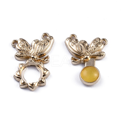 Alloy Snap Lock Clasps FIND-WH0048-67B-1