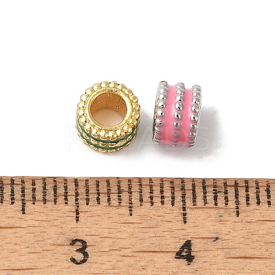 Rack Plating Brass Enamel Beads KK-S375-01-1