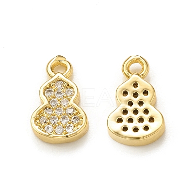 Brass Micro Pave Cubic Zirconia Charms KK-P228-36G-1