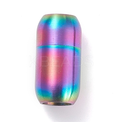 Ion Plating(IP) 304 Stainless Steel Magnetic Clasps with Glue-in Ends STAS-G239-13C-1
