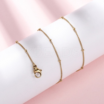 2MM 304 Stainless Steel Satellite Chain Necklaces NJEW-T016-24G-1