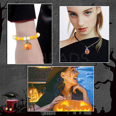 20Pcs 10 Styles Halloween Opaque Resin Pendants RESI-SC0002-49-1