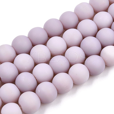Opaque Glass Beads Strands GLAA-T032-P8mm-MD07-1