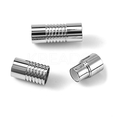 Tarnish Resistant 304 Stainless Steel Magnetic Clasps with Glue-in Ends X-STAS-R063-09-1
