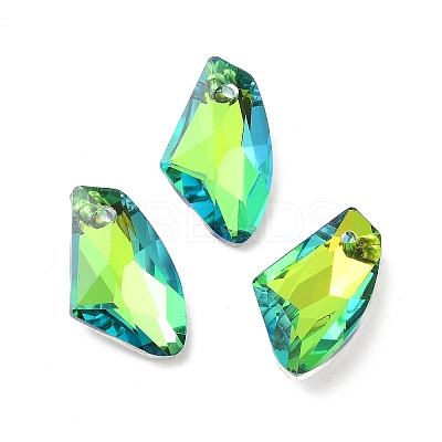 Electroplated Glass Pendants EGLA-M029-04-05-1