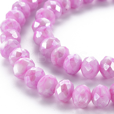 Opaque Baking Paint Glass Beads Strands EGLA-N006-010A-B-1
