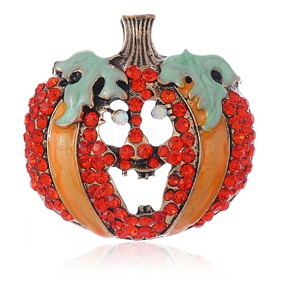 Halloween Alloy Enamel Pumpkin Brooches for Women LS-SC0855-1-1