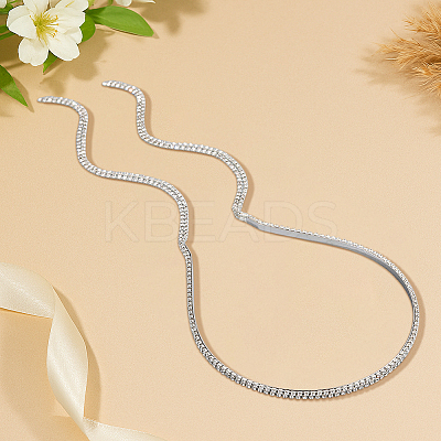 2Pcs 2 Styles Iron and Rhinestones Hair Bands OHAR-HY0001-05-1