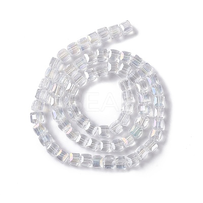 Electroplate Glass Beads Strands LS-EGLA-D018-8x8mm-01-1