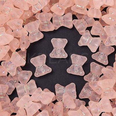 Frosted Transparent Acrylic Beads OACR-P029-20B-02-1