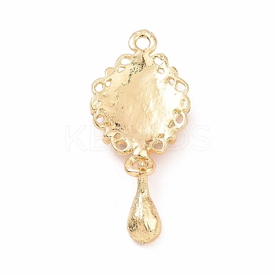 Alloy Cameo Oval Resin Pendants ENAM-M055-38G-03-1