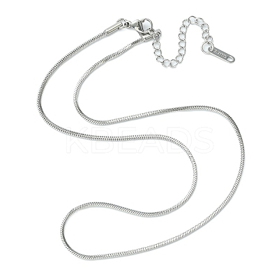 304 Stainless Steel Snake Chain Necklace for Men Women NJEW-YW0001-10-1