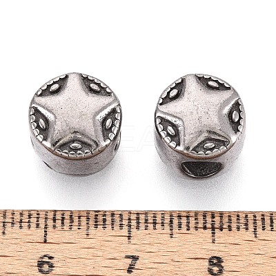 304 Stainless Steel European Style Large Hole Beads STAS-T072-104AS-1