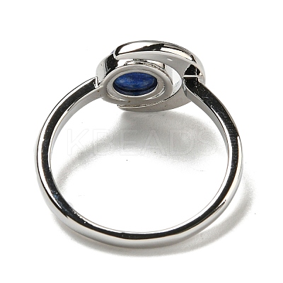 Natural Lapis Lazuli Adjustable Rings RJEW-K269-09P-05-1