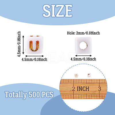 Opaque Acrylic Beads MACR-TAG0001-07U-1