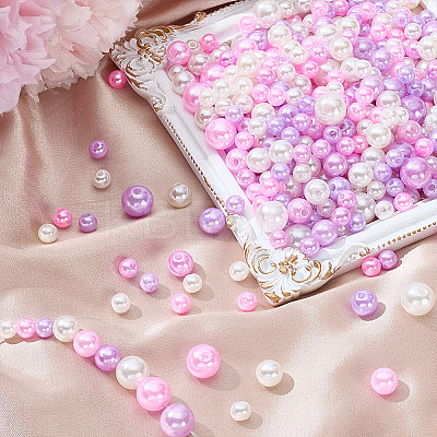 215Pcs 80G ABS Plastic Imitation Pearl Beads KY-HY0001-19B-1