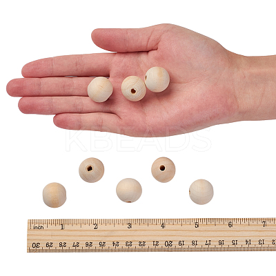 Unfinished Wood Beads X-WOOD-S651-20mm-LF-1