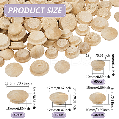 260Pcs Wooden Cover for Stair Railings AJEW-BC0008-86-1
