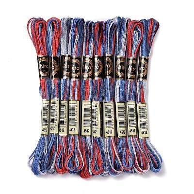 10 Skeins 6-Ply Polyester Embroidery Floss OCOR-K006-A13-1