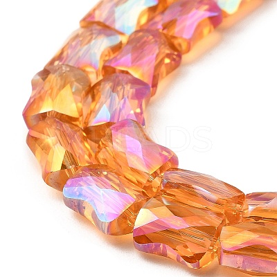 AB Color Plated Transparent Glass Beads Strands EGLA-P051-06A-A04-1