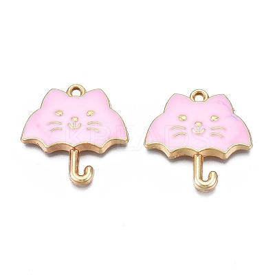 Rack Plating Alloy Enamel Pendants ENAM-T011-191B-1