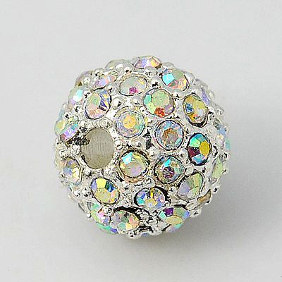 Alloy Rhinestone Beads RB-A034-12mm-A28S-1