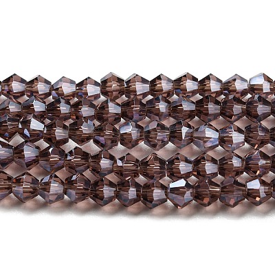 Transparent Electroplate Glass Beads Strands GLAA-F029-2mm-C05-1