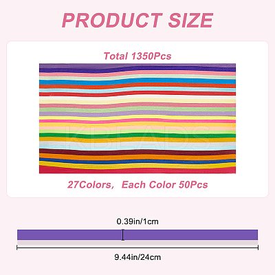1 Set 27 Colors Fluorescent Lucky Star Origami Paper DIY-CP0010-79C-1