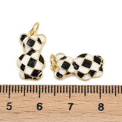 Brass Enamel Pendants KK-L240-18G-1
