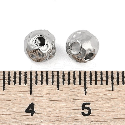 Anti-Tarnish Textured 316 Surgical Stainless Steel Beads STAS-M106-01A-P-1