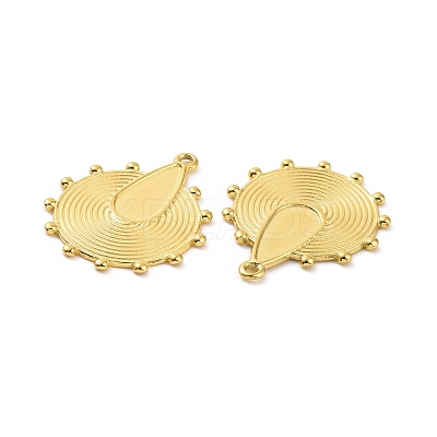 Ion Plating(IP) 304 Stainless Steel Pendant Cabochons Settings STAS-C003-08G-1