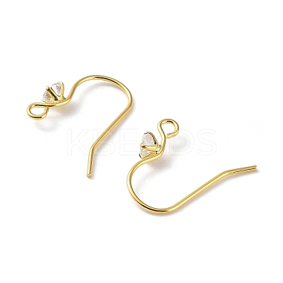 925 Sterling Silver with Clear Cubic Zirconia Earring Hooks LS-STER-G036-16G-1