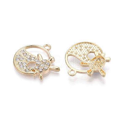 Alloy Rhinestone Pendants FIND-N008-07KCG-1