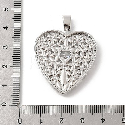 Brass Micro Pave Cubic Zirconia Pendants KK-U047-15P-1