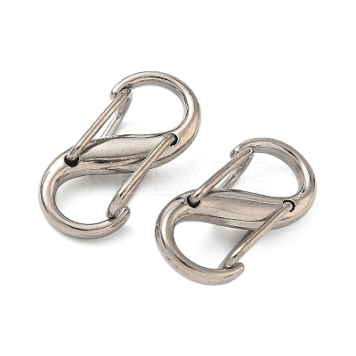 Alloy Double S Snap Hook Spring Keychain Clasps FIND-C084-01P-1