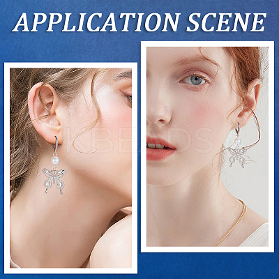 4Pairs Brass Micro Pave Clear Cubic Zirconia Leverback Earring Findings KK-BBC0021-97P-1