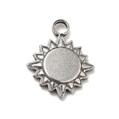 Non-Tarnish 304 Stainless Steel Pendant Cabochon Settings STAS-I694-01P-1