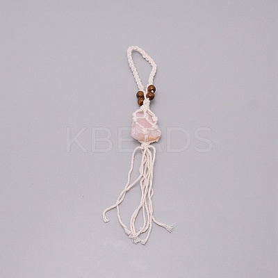 Irregular Gemstone Hanging Pendant Decoration HJEW-TAC0001-10D-1