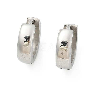 304 Stainless Steel Polishing effect Hoop Earrings EJEW-M001-29C-P-1