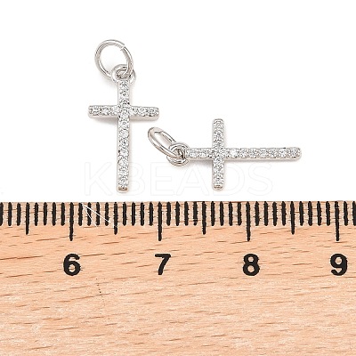 Brass Micro Pave Cubic Zirconia Pendants KK-Z146-25P-1