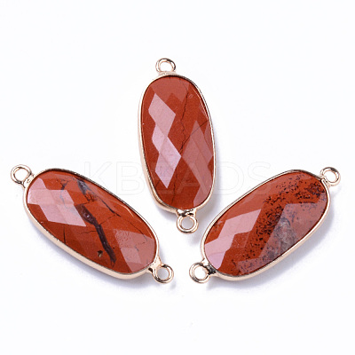 Natural Red Jasper Links Connectors G-R472-03E-1